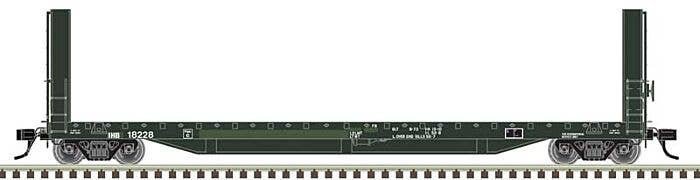 51`6` Bulkhead Flatcar - Ready to Run - Master(R) -- Indiana Harbor Belt 18228 (blac, HO, Atlas Model Railroad Co. 20007103