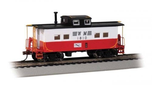 Northeast-Style Steel Cupola Caboose - Ready to Run - Silver Series(R) -- Western Maryland 1, HO, Bachmann Industries 16827