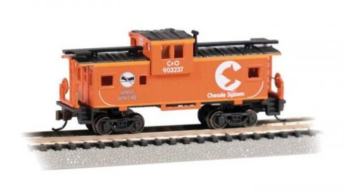 36′ Wide-Vision Caboose - Ready to Run - Silver Series(R) -- Chessie System C&O 903237 (orang, N, Bachmann Industries 70758