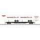 50` Piggyback Flatcar w/Two 24` Trailers - Ready to Run -- Central Railroad of New Jersey 307 (Hoffma, N, Trainman 50006508