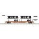 50` Piggyback Flatcar w/Two 24` Trailers - Ready to Run -- Conrail 700922 (BEER Trailers, white, blac, N, Trainman 50006518
