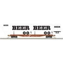 50` Piggyback Flatcar w/Two 24` Trailers - Ready to Run -- Conrail 700922 (BEER Trailers, white, blac, N, Trainman 50006518