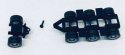 Lowboy Tri-Axle Booster w/Integrated Rear Axle -- 2 Sets, HO, Herpa Models 5525