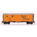 R-40-23 Steel Ice Reefer - Ready to Run -- Pacific Fruit Express (orange, Boxcar Red, silver, Modern Gothic Lettering ), N, Inte