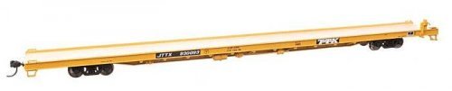89′ Channel Side Flatcar - Ready to Run -- Trailer-Train JTTX 930093 (yellow, black General Serv, HO, WalthersMainline 5743