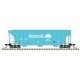 PS-2 4427 3-Bay Covered Hopper - Ready to Run - Master(R) -- Farmrail GNBC 1002 (teal, N, Atlas Model Railroad Co. 50006790