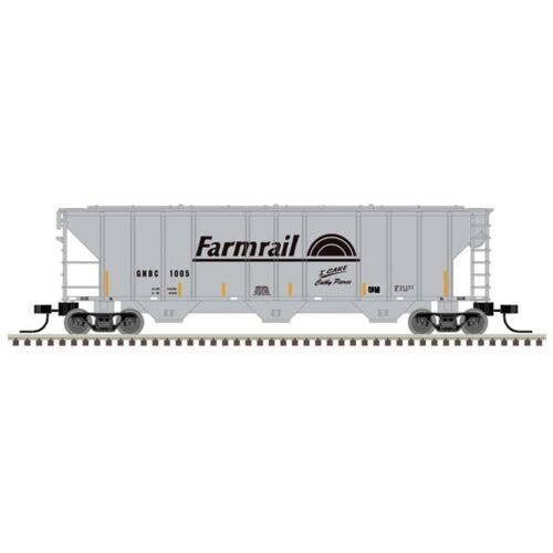 PS-2 4427 3-Bay Covered Hopper - Ready to Run - Master(R) -- Farmrail GNBC 1005 (gray, N, Atlas Model Railroad Co. 50006793