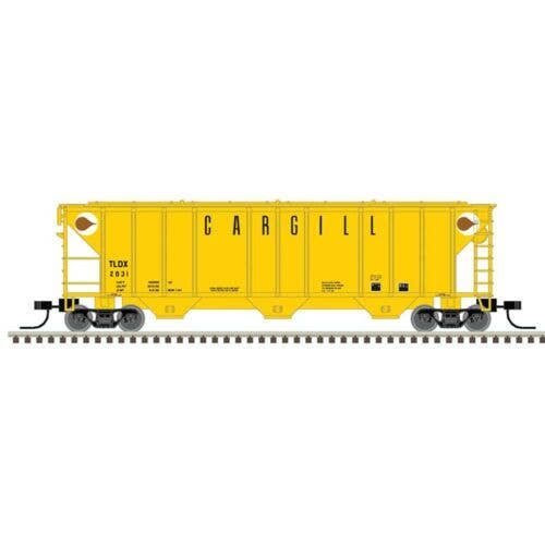 PS-2 4427 3-Bay Covered Hopper - Ready to Run - Master(R) -- Cargill TLDX 6143 (yello, N, Atlas Model Railroad Co. 50006799