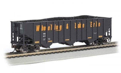 Bethlehem Steel 3-Bay 100-Ton Open Hopper - Ready to Run - Silver Series(R) -- Wheeling & La, HO, Bachmann Industries 18734