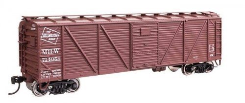40′ ARA Single Sheathed Boxcar with Dreadnaught Ends - Ready to Run -- Milwaukee Road 714059, HO, WalthersMainline 40374