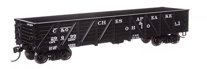 40′ 50-Ton Drop Bottom Gondola - Ready to Run -- Chesapeake & Ohio 29699, HO, WalthersMainline 56107