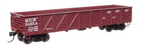 40′ 50-Ton Drop Bottom Gondola - Ready to Run -- Milwaukee Road 84934, HO, WalthersMainline 56110