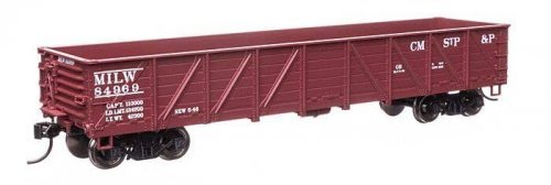 40′ 50-Ton Drop Bottom Gondola - Ready to Run -- Milwaukee Road 84969, HO, WalthersMainline 56112