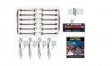 Double Lamp Post - Just Plug Value Pack -- With Light Hub pkg(12), HO, Woodland Scenics 5901
