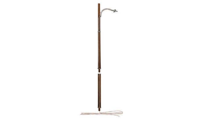 Double Lamp Post & Wooden Pole Streetlight- Just Plug Value Pack -- 6 of Each with Light Hub, HO, Woodland Scenics 5902