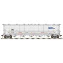 Trinity 5660 PD Covered Hopper - Ready to Run -- GATX GACX 55188 (gray, black, blue G, N, Atlas Model Railroad Co. 50006838