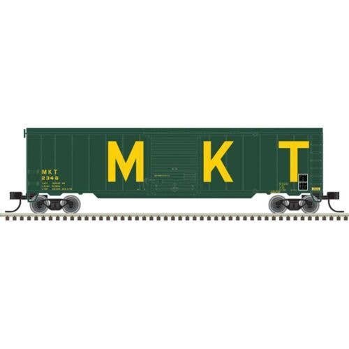 50′ Single-Door Boxcar - Ready to Run -- Missouri-Kansas-Texas 2367 (green, yellow, Billboard MKT), N, Trainman 50006919