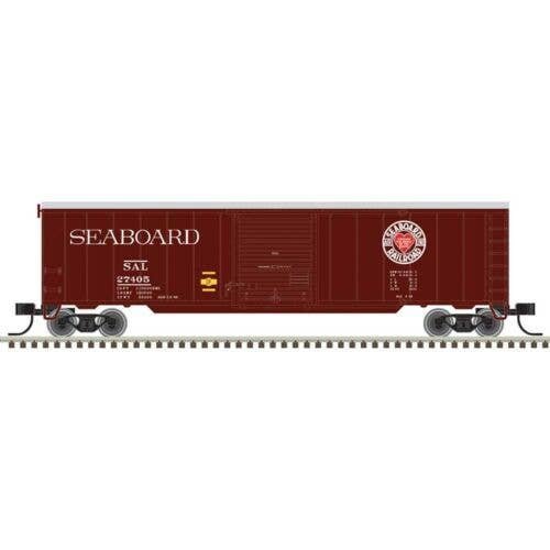 50′ Single-Door Boxcar - Ready to Run -- Seaboard Air Line 27252 (Boxcar Red, red, Heart Logo), N, Trainman 50006922