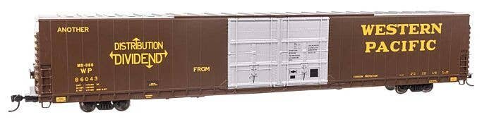 86′ Pullman-Standard Double-Door Hi-Cube Boxcar - Ready to Run -- Western Pacific(TM) 86043, HO, WalthersProto 102130