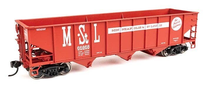 70-Ton AAR 3-Bay Open Hopper - Ready to Run -- Minneapolis & St. Louis 66743, HO, WalthersMainline 56715