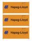 20′ Fully Corrugated Container - 3-Pack -- Hapag-Lloyd, HO, Walthers SceneMaster 18053