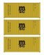 20′ Fully Corrugated Container - 3-Pack -- Mediterranean Shipping Co., HO, Walthers SceneMaster 18054