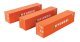 40′ Flat Panel Container - 3-Pack -- Hyundai, HO, Walthers SceneMaster 18203