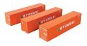 40′ Flat Panel Container - 3-Pack -- Hyundai, HO, Walthers SceneMaster 18203