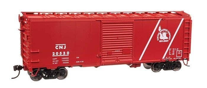 40` ACF Welded Boxcar w/8` Youngstown Door - Ready to Run -- Central of New Jersey 20530, HO, WalthersMainline 45204