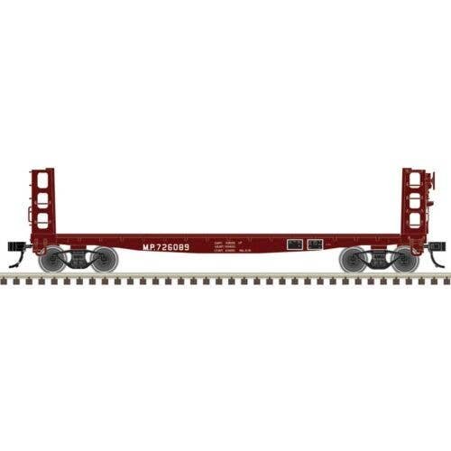 42′ Pulpwood Flatcar with Load - Ready to Run -- Missouri Pacific 726089 (Boxcar Red), N, Atlas Model Railroad Co. 50006952