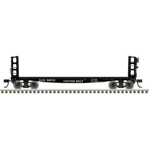 42′ Pulpwood Flatcar with Load - Ready to Run -- Cotton Belt SSW 88532 (black), N, Atlas Model Railroad Co. 50006958