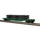 52`6` Flatcar w/Pipe Load - 3-Rail - Ready to Run - Trainman(R) -- Elgin, Joliet & Eastern (green, yell, O, Atlas O 3001884