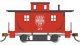Wood 4-Wheel Bobber Caboose - Ready to Run - Silver Series(R) -- East Broad Top 27 (red), HO, Bachmann Industries 18411