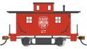 Wood 4-Wheel Bobber Caboose - Ready to Run - Silver Series(R) -- East Broad Top 27 (red), HO, Bachmann Industries 18411