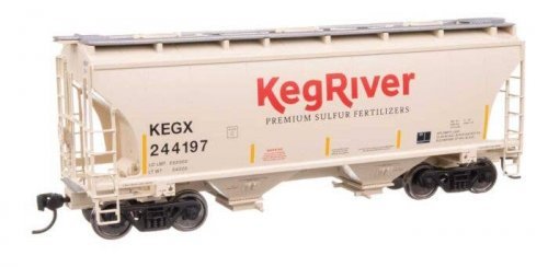 39′ Trinity 3281 2-Bay Covered Hopper - Ready-to-Run -- Keg River 244197, HO, WalthersMainline 49316