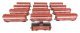 Pennsylvania Railroad Merchandise Service Freight Train -- Pennsylvania Railroad (Set 1: 12 40′ x29B Redbuilt Boxcars, N6B Woo