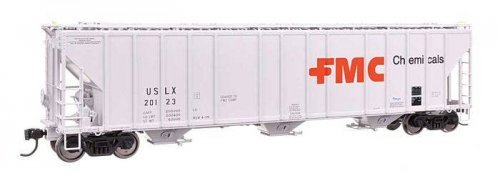 55′ Evans 4780 Covered Hopper - Ready To Run -- FMC USLX 20123, HO, WalthersProto 106186