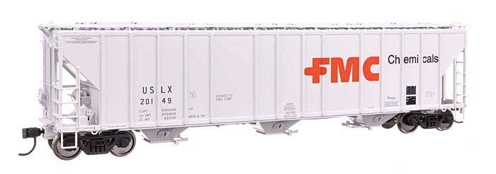 55′ Evans 4780 Covered Hopper - Ready To Run -- FMC USLX 20149, HO, WalthersProto 106187