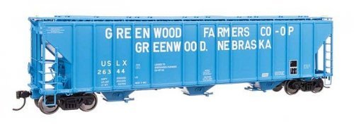 55′ Evans 4780 Covered Hopper - Ready To Run -- Greenwood USLX 26344, HO, WalthersProto 106193