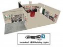 Vintage Gas Station - Spaces -- Interior Lighting and Detail Insert, HO, Walthers Cornerstone 4703