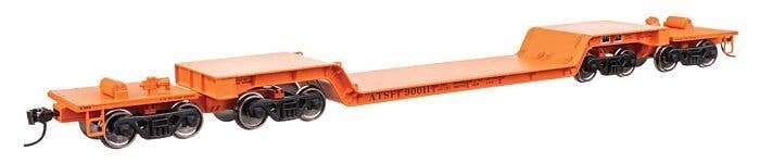 81′ 8-Axle Depressed Center Flatcar - Ready to Run -- Santa Fe 90012, HO, WalthersMainline 50226