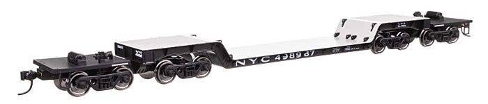 81′ 8-Axle Depressed Center Flatcar - Ready to Run -- New York Central 498987, HO, WalthersMainline 50228