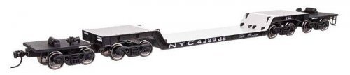 81′ 8-Axle Depressed Center Flatcar - Ready to Run -- New York Central 498988, HO, WalthersMainline 50229