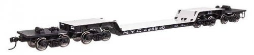 81′ 8-Axle Depressed Center Flatcar - Ready to Run -- New York Central 498990, HO, WalthersMainline 50230