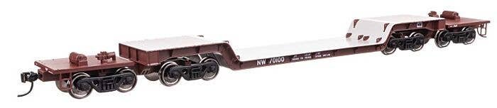 81′ 8-Axle Depressed Center Flatcar - Ready to Run -- Norfolk & Western 70100, HO, WalthersMainline 50231
