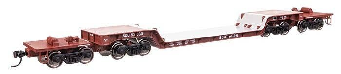 81′ 8-Axle Depressed Center Flatcar - Ready to Run -- Southern 50030, HO, WalthersMainline 50235