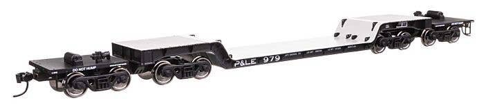 81′ 8-Axle Depressed Center Flatcar - Ready to Run -- Pittsburgh & Lake Erie 979, HO, WalthersMainline 50242