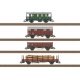 LpwPost Baggage, Gmhs 53 Box, Omm 37 Gondola, Rlmms 56 Stake Set - Ready to -- German Federal Railroad DB (Era III 1950s), HO, T
