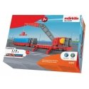 Container Crane Loading Add-On Package for My World Battery Train Sets -- Crane Car, Container Car, Siding Track, HO, Marklin, I