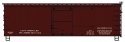 36′ Double-Sheathed Wood Boxcar w/Steel Roof, Ends, Straight Underframe -- Data Only (Mineral Red), HO, Accurail Inc 1498